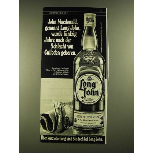1979 Long John Scotch Ad - in German - John Macdonald