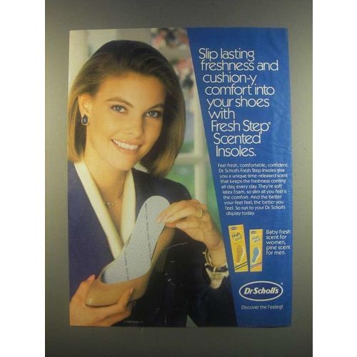 1985 Dr. Scholl's Fresh Step Scented Insoles Ad