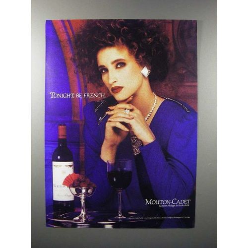 1987 Mouton-Cadet Wine Ad - Tonight, Be French