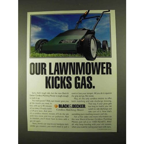 1994 Black & Decker Mulching Mower Ad - Kicks Gas