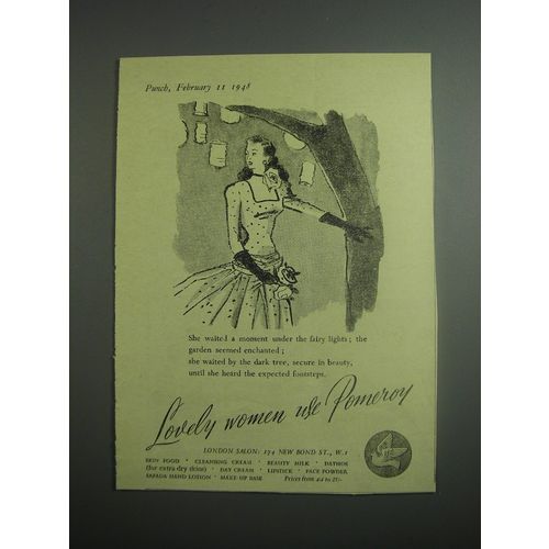 1948 Pomeroy Cosmetics Ad - She waited a moment under the fairy lights