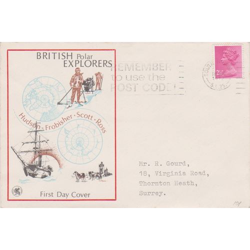 GB 1972 Polar Explorers cover with regular stamp on