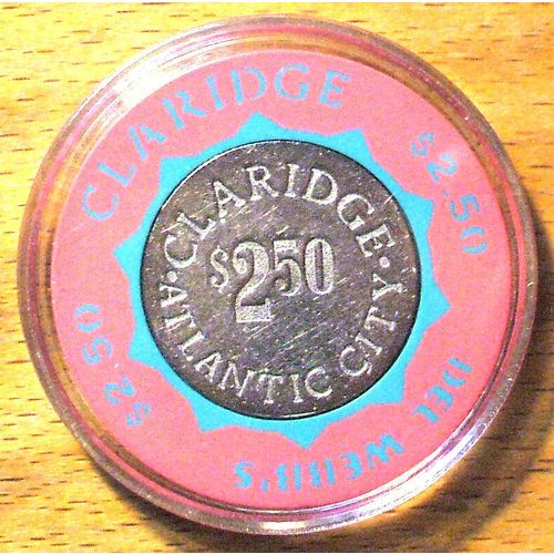 Claridge $2.50 Casino Chip - Atlantic City, New Jersey - Bud Jones