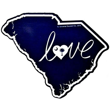 South Carolina Love Artwood Fridge Magnet