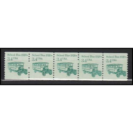 2123 3.4c School Bus Barely Clears MNH Dry Gum PNC 1/5 X0034