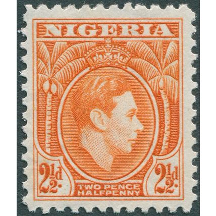 Nigeria 1941 2½d orange SG 52b unused