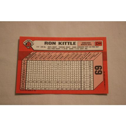 Ron Kittle 1989 Bowman TIFFANY NO. 69