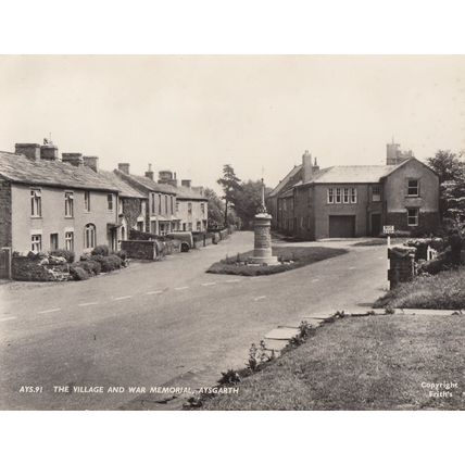 Aysgarth War Memorial Real Photo Postcard