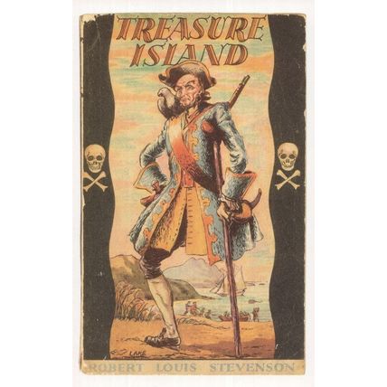 Treasure Island RL Stevenson 1946 Puffin Book Postcard