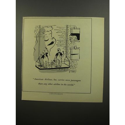 1952 American Airlines Ad - cartoon by Barney Tobey - Billboard Painters