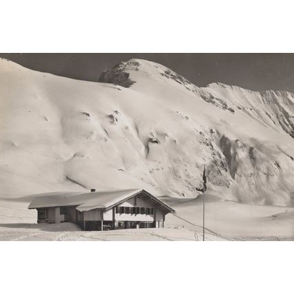 Adelboden Skihutte Skiing Hut Switerland Swiss Postcard & Frank