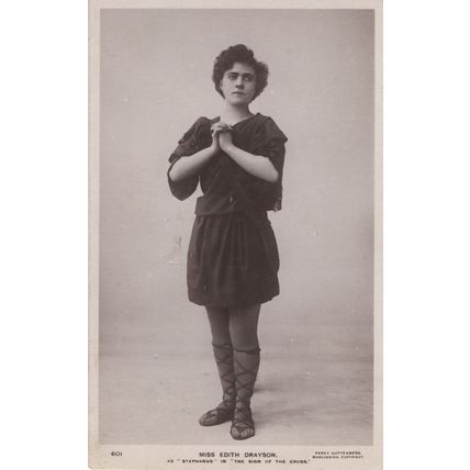 Miss Edith Drayson in The Sign Of The Cross Actress WW1 Old Postcard