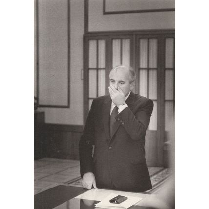 Michael Gorbatsjov Shocked Russian Leader Photo Postcard