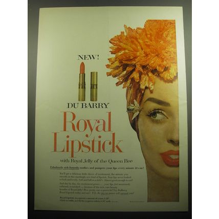 1958 Du Barry Royal Lipstick Advertisement