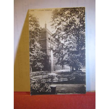 THE FOUNTAIN, TEMPLE, LONDON. unused antique postcard #