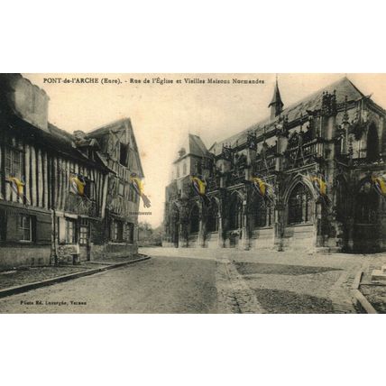 Pont De L'Arche, Rue De L'Eglise, France, Postcard