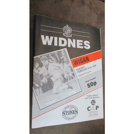 1988 Rugby Football League Programme - Widnes v Wigan