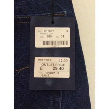 DNA Jeans Made in Italy - W31 L34 - Regular Straight Dark Blue Wash