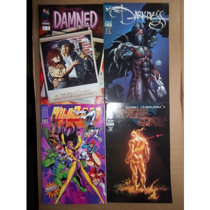 Lot of 4 Image Comics Damned Darkness Rising Stars Wildcats Adventures