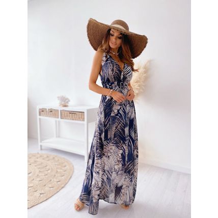 Dress Ladies Party V Neck Sundress Women Flowers Dresses Sleeveless