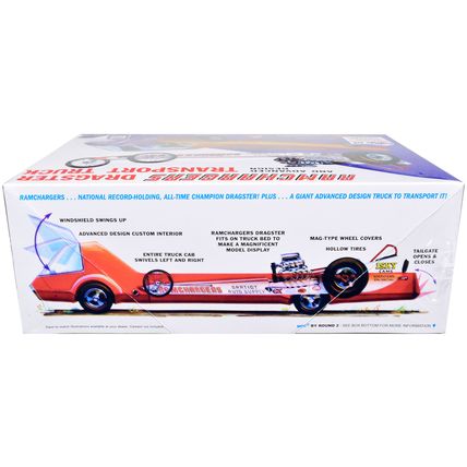 Skill 2 Model Kit Ramchargers Dragster and Advanced Design Transport Truck 2 ...