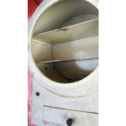 vintage barbers sterilizing cabinet sterilising 240v shelves port hole door rare