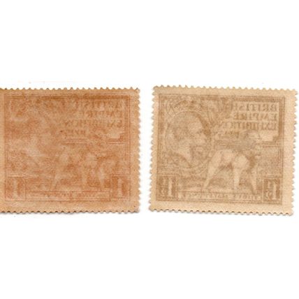 KING GEORGE V PAIR BRITISH EMPIRE EXHIBITION STAMPS 1925 MINT HINGED