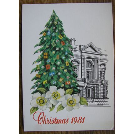 1981 postcard Jersey Christmas 1981 stamp design