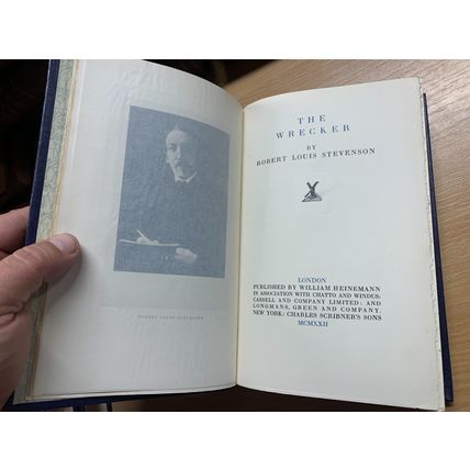 RARE* 1922 ROBERT LOUIS STEVENSON "THE WRECKER" VOL 17 ANTIQUE BOOK (P6)