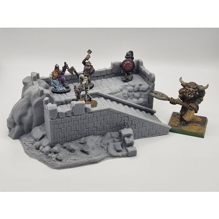 rocky fort terrain piece / castle fort lookout post/DnD/Pathfinder/Tabletop RPG