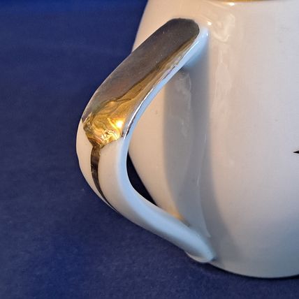 Vintage China FLORAL CREAMER 3 1/2" JAPAN Gold Flowers Trim