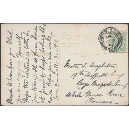 Swan Lake, Endcliffe Woods, Sheffield, Yorkshire, 1910 - Valentine's Postcard