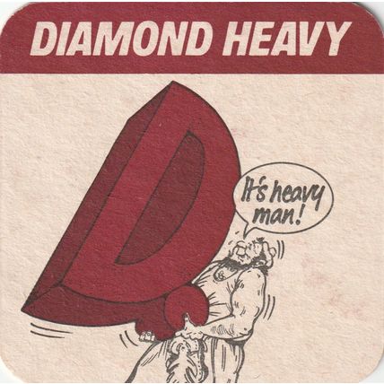 BEER MAT - ALLOA BREWERY - DIAMOND HEAVY - (Cat No 001) - (1975)