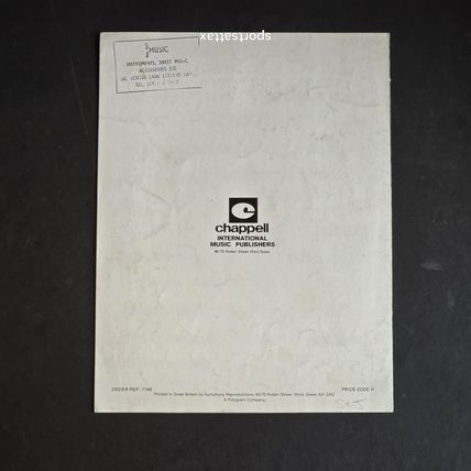 Kim Wilde/Original Sheet Music for KIDS IN AMERICA 1981
