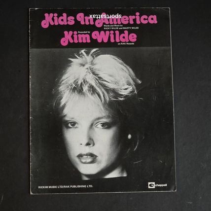 Kim Wilde/Original Sheet Music for KIDS IN AMERICA 1981