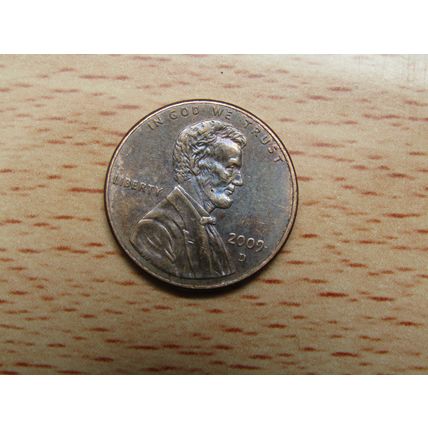 2009d USA 1 Cent Lincoln Memorial Coin