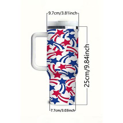 White American Stars Print Large Tumbler 40oz