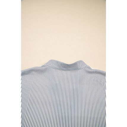 Beige Floral Striped Drop Sleeve Collared Boxy Fit Sweatshirt
