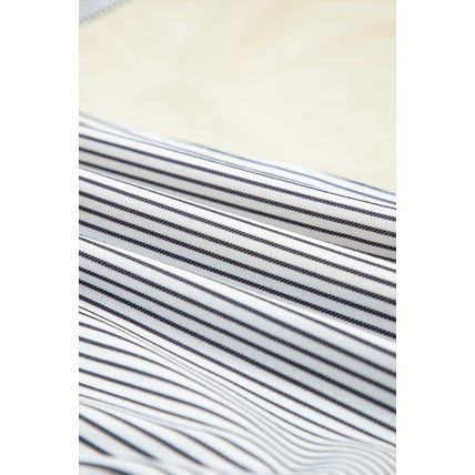 Beige Floral Striped Drop Sleeve Collared Boxy Fit Sweatshirt