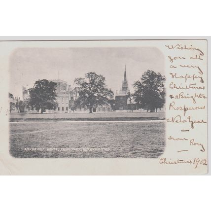 Askbridge House From Park Berkhamsted Hertfordshire undivided back Postcard (QHE