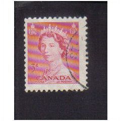 1953 canada queen elizabeth11 3c f/u sg452