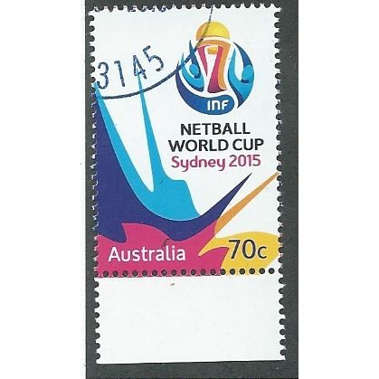 AUS 2015 70c 'NETBALL WORLD CUP' FINE USED (EBID39-067)