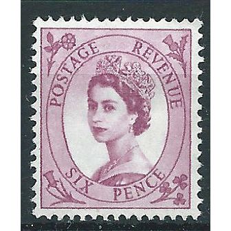 1955 SG548 6d Reddish Purple St Edwards Crown Wilding Unmounted Mint...