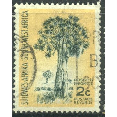 South West Africa 1961 - SG174 - 2c green/yellow - Quiver Tree - used
