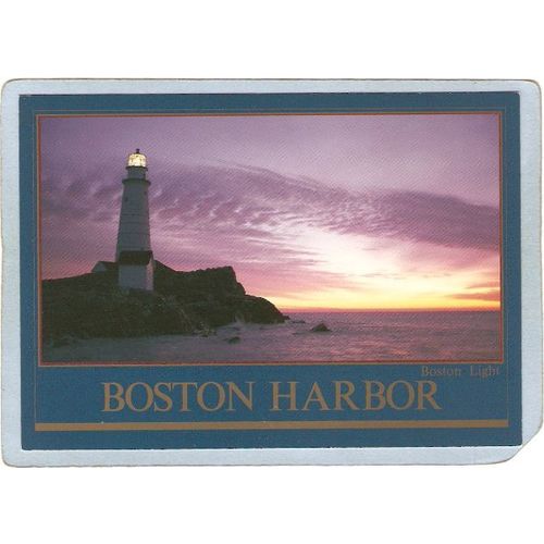 MA Boston Harbor Lighthouse Postcard Boston Light At Dawn lighthouse_box1~421
