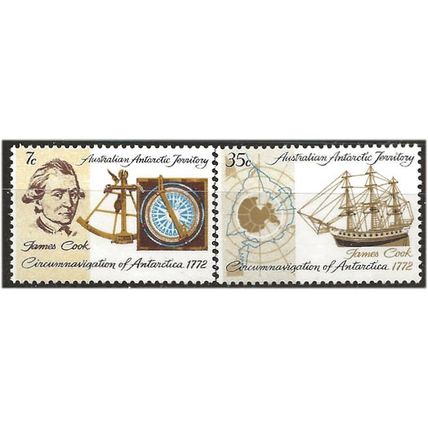 Australian Antarctic Territory 1972 Capt Cook Set SG21-22 Unmounted Mint