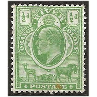 Orange River Colony 1903 SG139 1/2d Yellow-Green Mounted Mint . .. .