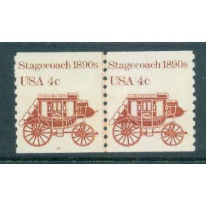 1898A 4c Stagecoach Fine MNH Dry Gum CNP Left 4 W0488