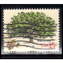 Used 1766 15c White Oak Tree Fine KA8642