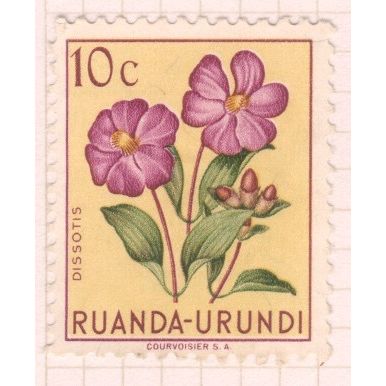 Ruanda 1953 - SG175 - 10c multi - Flowers - MH